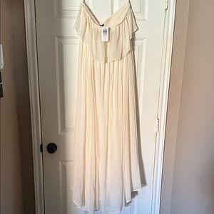Torrid Strapless Cream Maxi Dress